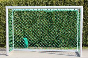 Fußballtor - mobiles Kleinfeldtor mit Herkulesnetz - 3,00 x 2,00 m - vollverschweißt, vandalismussicher