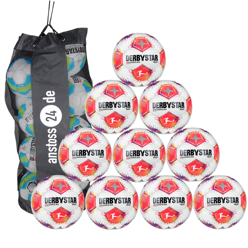 Ballset DERBYSTAR Trainingsball - Bundesliga Brillant TT v25 inkl. Ballsack