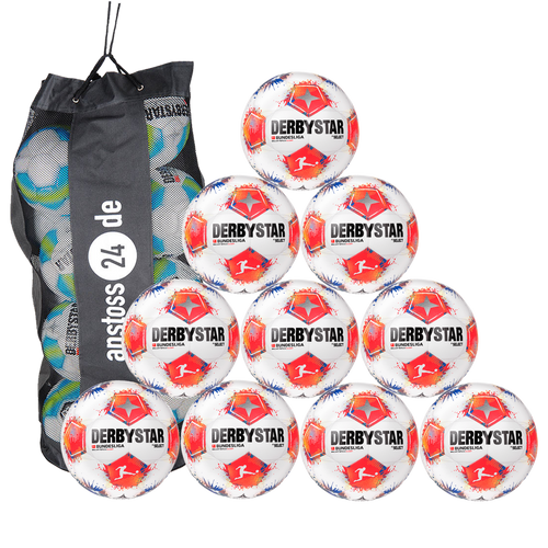 Ballset DERBYSTAR Jugendball - Bundesliga Brillant Replica S-Light v25 inkl. Ballsack