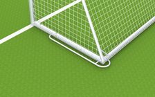 Soccer goal - mobile youth goal complete with oval profile - 5.00 x 2.00 m - fully welded, incl. goal net