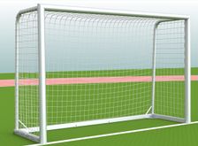 soccer goal - mobile small field goal - 3,00 x 2,00 m - fully welded, incl. goal net