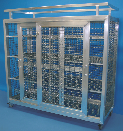 Aluminium Sportgeräteschrank - vollverschweißt - fahrbar