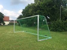 Transportables Fußballtor - Kippsicher - Vollverschweißt - 7,32 x 2,44 m, inkl. Tornetz