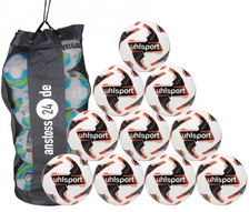 10 x Uhlsport training ball RESIST SYNERGY incl. ball bag