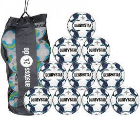 10 x DERBYSTAR Training Ball - BRILLANT TT Dual Bonded incl. ball bag