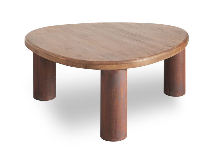 GAUDI Couchtisch Rund 97x92 cm Massivholz Mango – Handgefertigter Wohnzimmertisch mit markanten Rundbeinen GAUDI Couchtisch Rund 97x92 cm Massivholz Mango – Handgefertigter Wohnzimmertisch mit markanten Rundbeinen