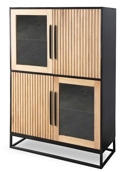 NAMIBIA Highboard mit 2 Glas- / 2 Holztüren NAMIBIA Highboard mit 2 Glas- / 2 Holztüren