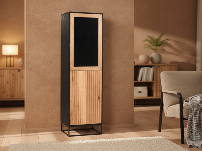 NAMIBIA Vitrine mit 1 Glas-/ 1 Holztür NAMIBIA Vitrine mit 1 Glas-/ 1 Holztür