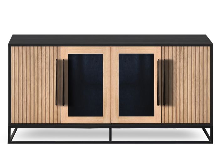 NAMIBIA Kommode mit 2 Glas-/ 2 Holztüren NAMIBIA Kommode mit 2 Glas-/ 2 Holztüren