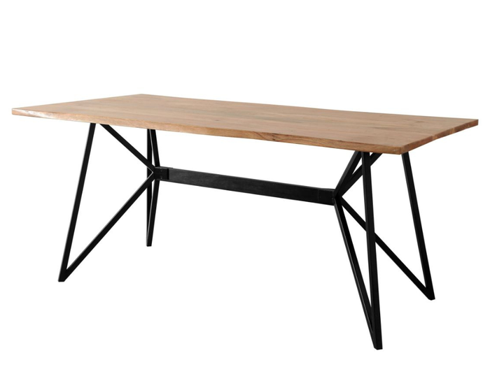 Hudson Baumkantentisch "live edge", 175x90 cm, Eisengestell schwarz Hudson Baumkantentisch "live edge", 175x90 cm, Eisengestell schwarz