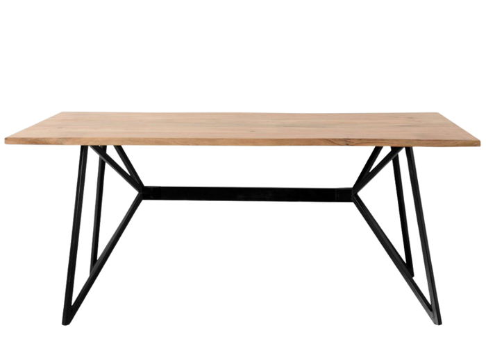 Hudson Baumkantentisch "live edge", 175x90 cm, Eisengestell schwarz Hudson Baumkantentisch "live edge", 175x90 cm, Eisengestell schwarz