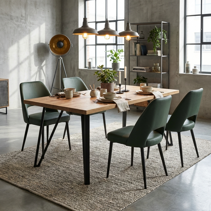 Esstisch Massivholz Eiche 200 x 80 cm – Handgefertigter Esstisch mit 3,5 cm starker Tischplatte Esstisch Massivholz Eiche 200 x 80 cm – Handgefertigter Esstisch mit 3,5 cm starker Tischplatte