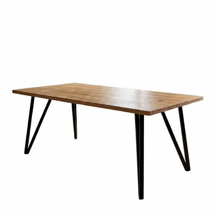 Esstisch Massivholz Eiche 200 x 80 cm – Handgefertigter Esstisch mit 3,5 cm starker Tischplatte Esstisch Massivholz Eiche 200 x 80 cm – Handgefertigter Esstisch mit 3,5 cm starker Tischplatte