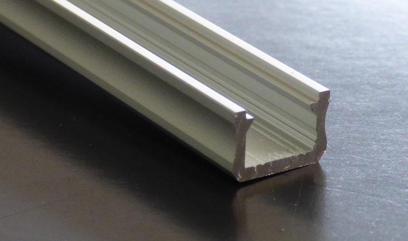 ALU Profil Leiste U-Form Schmal 100cm silber elox. 12mm -#6558 | eBay