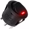 Round rocker switch ON | OFF with red 12 volt control LED lighting, switching current 20A