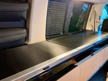 Protective film for the glass worktops in the kitchen unit in the Mercedes-Benz Marco Polo W447 in various colours carbon optics