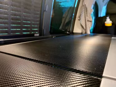 Protective film for the glass worktops in the kitchen unit in the Mercedes-Benz Marco Polo W447 in various colours carbon optics