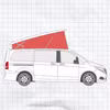 Pop-top roof insulation with magnetic attachment for Mercedes-Benz Marco Polo (from 2014) for Mercedes-Benz Marco Polo / Horizon / Activity (W447) (Gray) | Black