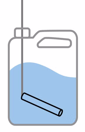 Hot water heating element for fresh water tank or canister 12 Volt 75 Watt, thermostatically controlled 37 - 40 degrees