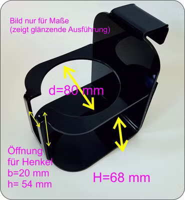 Cup holder / cup holder for Mercedes-Benz V Class, Marco Polo, Horizon W447 open