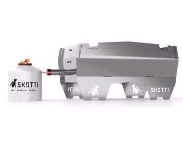 SKOTTI Grill stainless steel gas barbecue incl. gas hose with regulator & free bag