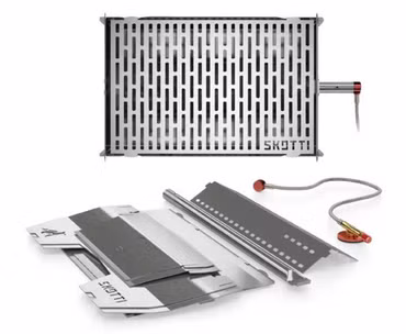 SKOTTI Grill stainless steel gas barbecue incl. gas hose with regulator & free bag