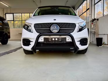 Frontschutzbügel mit Unterfahrschutz für Mercedes-Benz V Klasse, Marco Polo, Horizon, Activity V Klasse 2019 - heute Mopf1 & Mopf2  (hohe Version. ohne Unterfahrschutz)