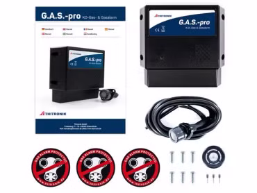 Thitronik G.A.S.-pro gas alarm for fixed installation - connection to the body battery