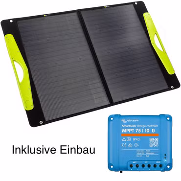 The mobile solar system including installation for the Mercedes-Benz Marco Polo, Horizon, Activity, Viano from 2004 onwards. Self-sufficient solar power for your campervan 100 watts
