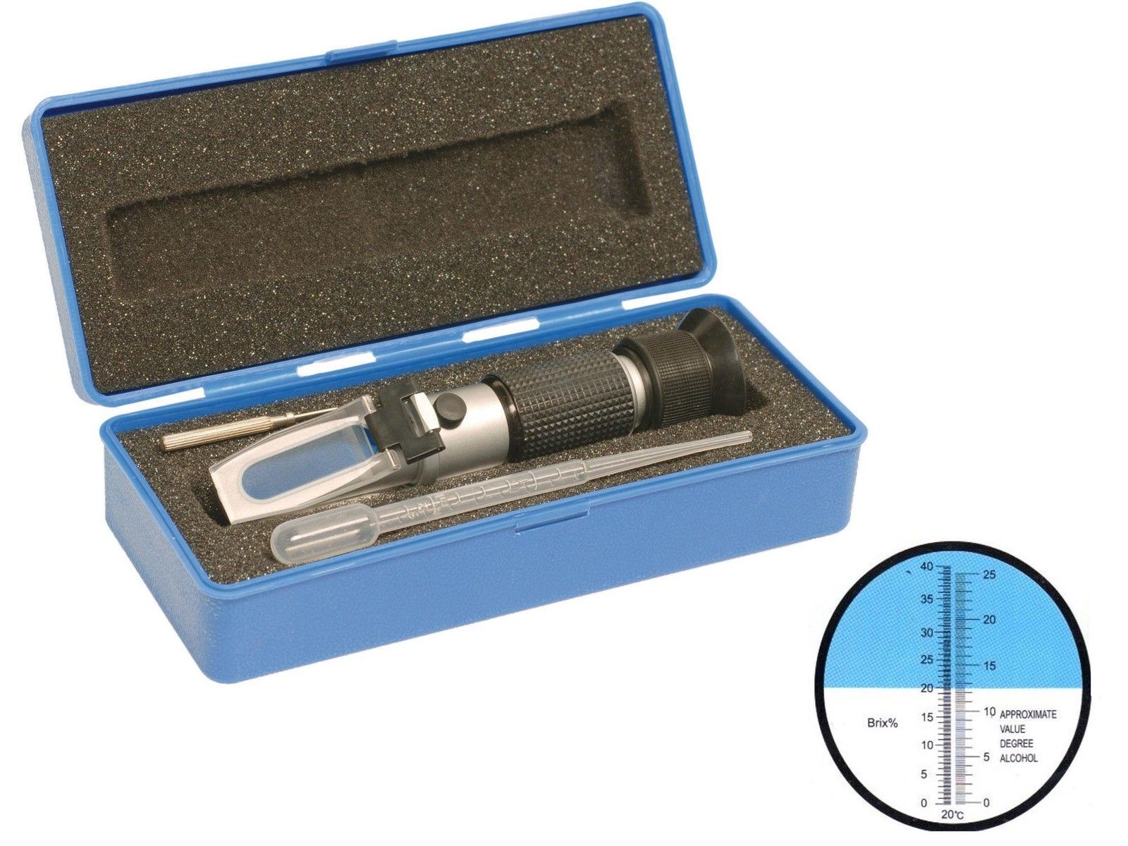 Refractometer Wine Wine Beer Alcohol Sugar Brix: 0-40% alcohol: 0-25% ...