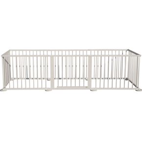 XXL Baby Laufgitter Weiß lasiert Absperrgitter flexibler Laufstall 8
