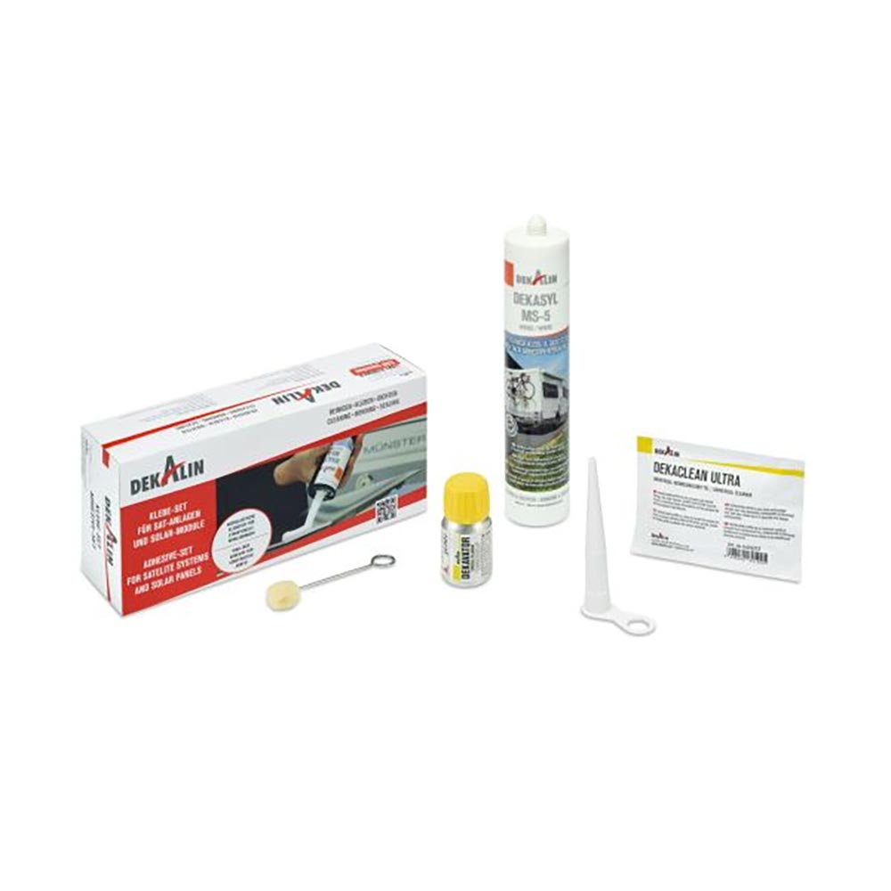 FraRon Dekalin MS5 Klebeset weiß für Solarspoiler, Eckspoiler, Dachdurchführung, Klebemodule. Aluwinkel usw.