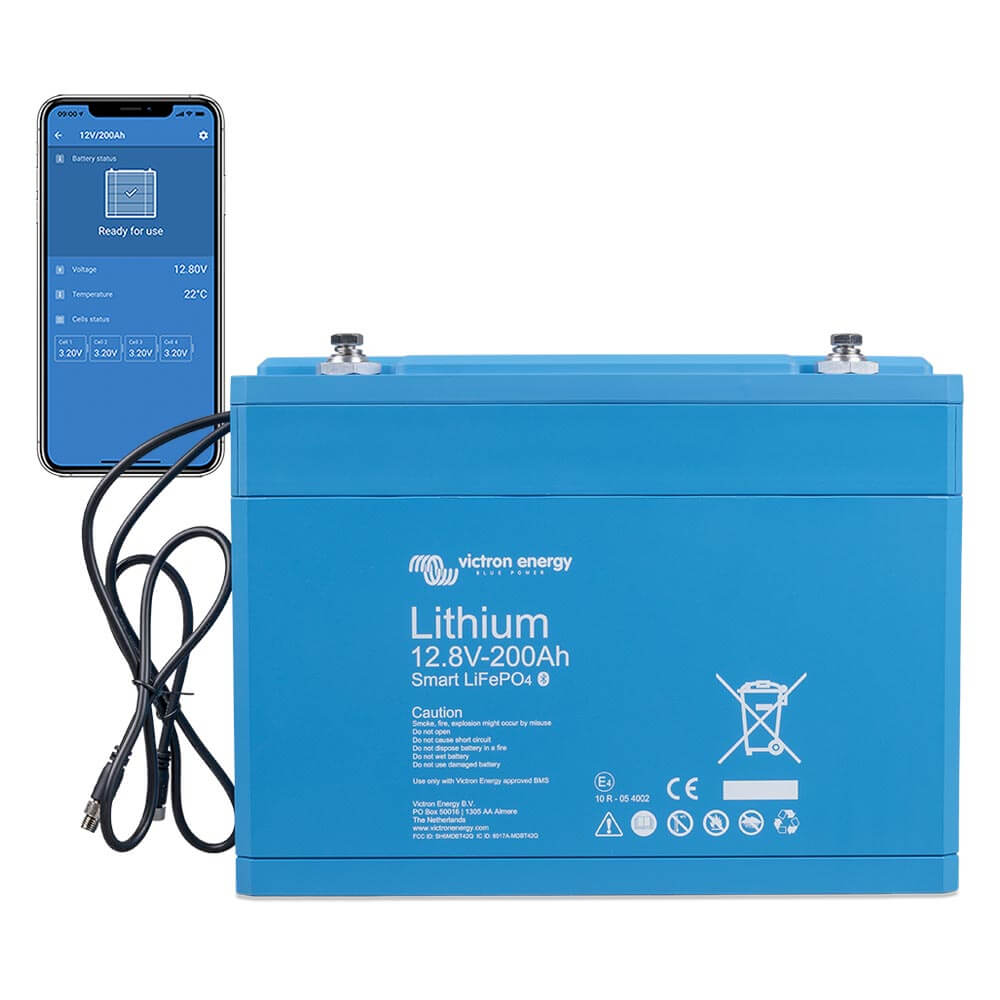 200Ah Lithium Batterie, Victron LiFePO4-BMS, Smart mit