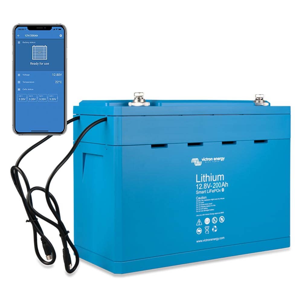 200Ah Lithium Batterie, Victron LiFePO4-BMS, Smart mit integriertem  Bluetooth