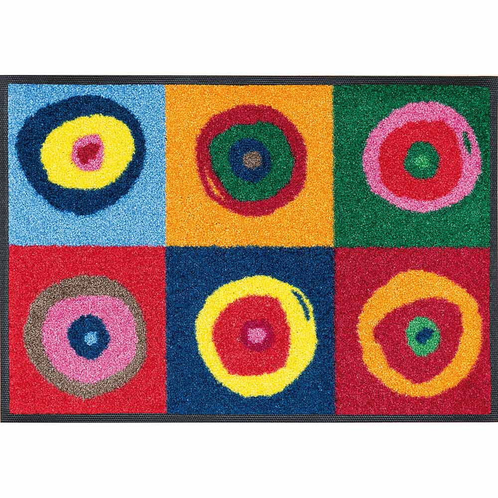 wash dry design mat, nylon, blauw, 40/60