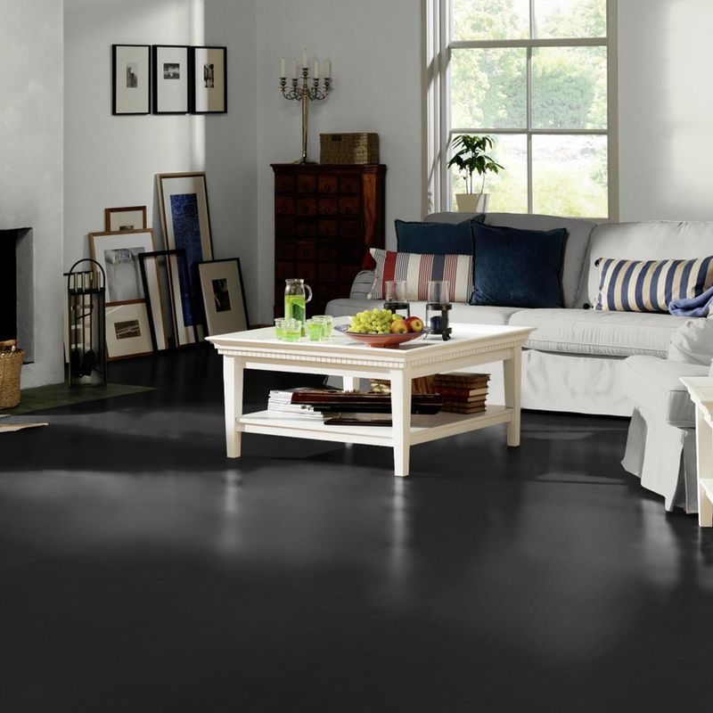 livingfloor/® PVC Bodenbelag Fotohintergrund Einfarbig Uni Schwarz 2m Breite Gr/ö/ße:1.50x2.00 m L/änge variabel Meterware