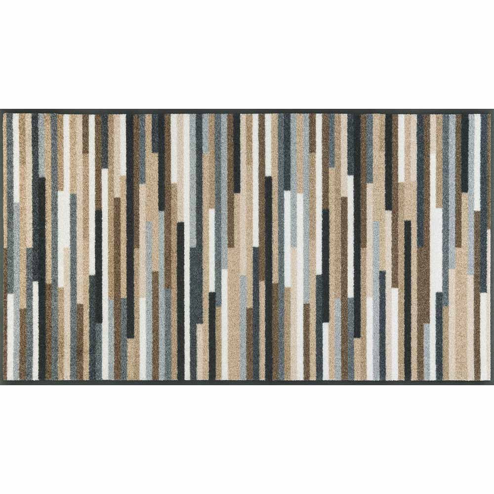 Wash Dry Voetmat, Shades of Grey 75x120 cm, binnen en buiten, wasbaar