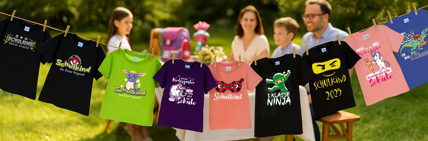 Schulanfang T-Shirts verschiedene Motive