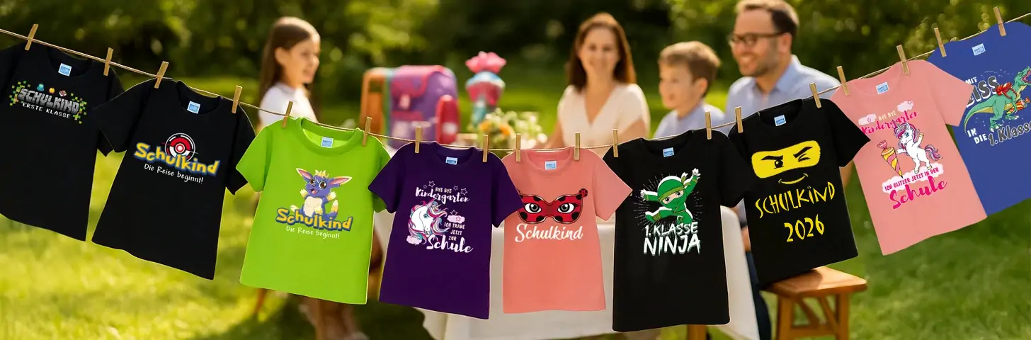 Schulanfang T-Shirts verschiedene Motive