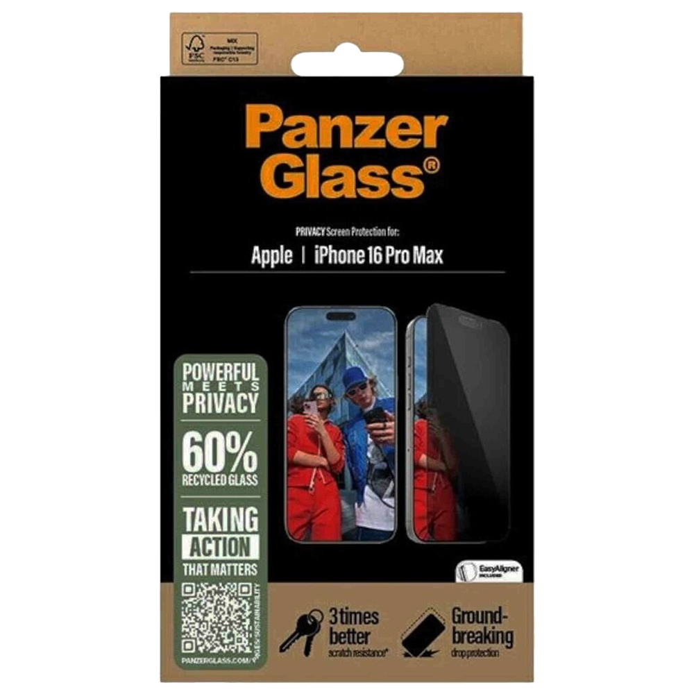 PanzerGlass Ultra-Wide Fit Privacy Displayschutz für iPhone 16 Pro Max Neu