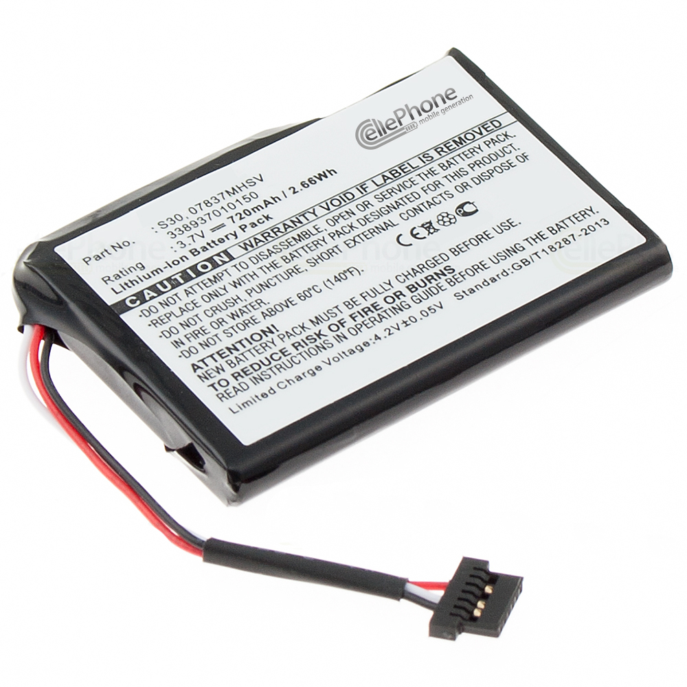 CellePhone Batteria Li-Ion 720 MAh Compatibile Con Becker Ready 50 E Traffic Assist (sostituisce S30, 07837MHSV) - 2
