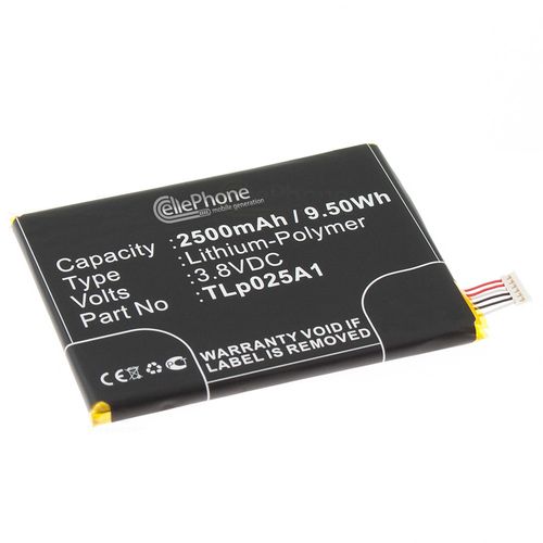 Batería De Repuesto Para Vodafone Smart Prime 6 VF-895N - 3.8V Li-Polímero, 2500mAh, Modelo TLp025A1