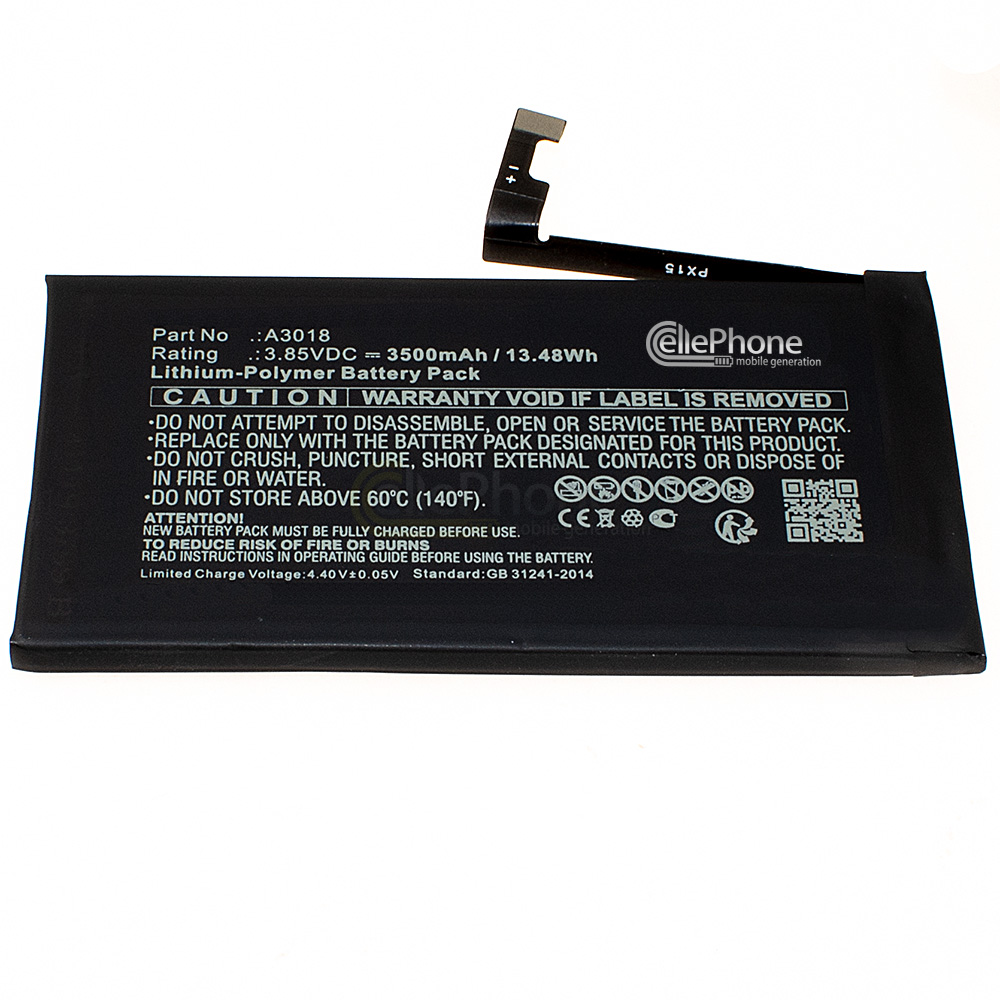 cellePhone Battery Li-Polymer for Apple iPhone 15 (replaced A3018