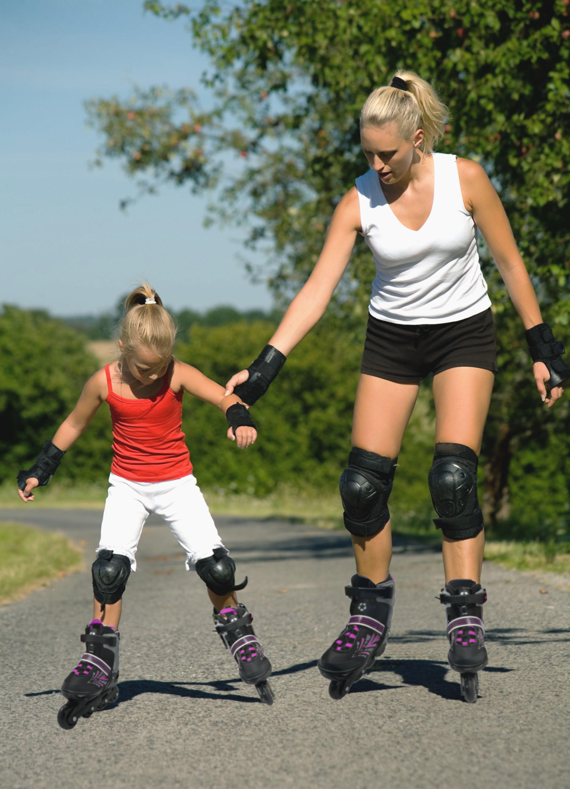 Inliner Skate Soft-Boot Kinder Jugend Damen Größenverstellung 5 Größen  verstellbar Stripes Pink | L.A. Sports Markenwelt