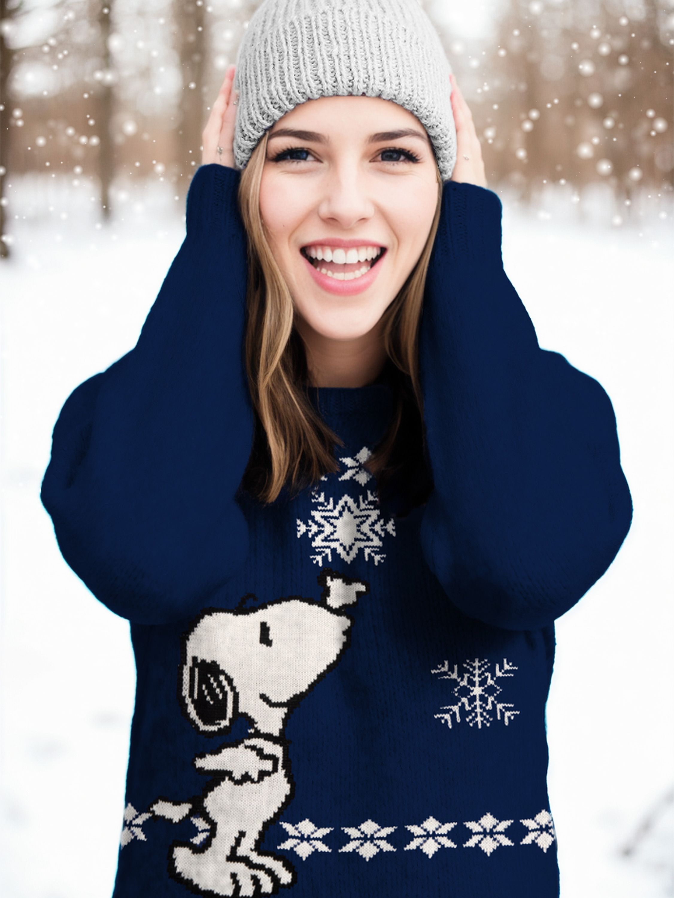 Knitted Jumper Snoopy Christmas Jumper Uk Snoopy Jumper UK