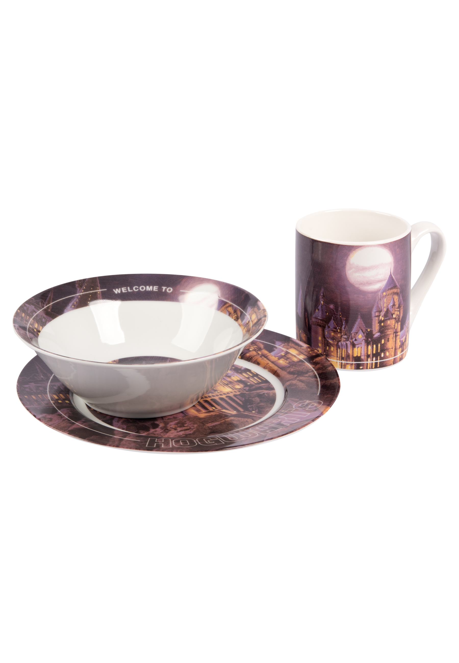 Service De Table Harry Potter 3 Pièces 'Always' - Tasse, Assiette, Bol En Céramique, Coffret Cadeau Officiel