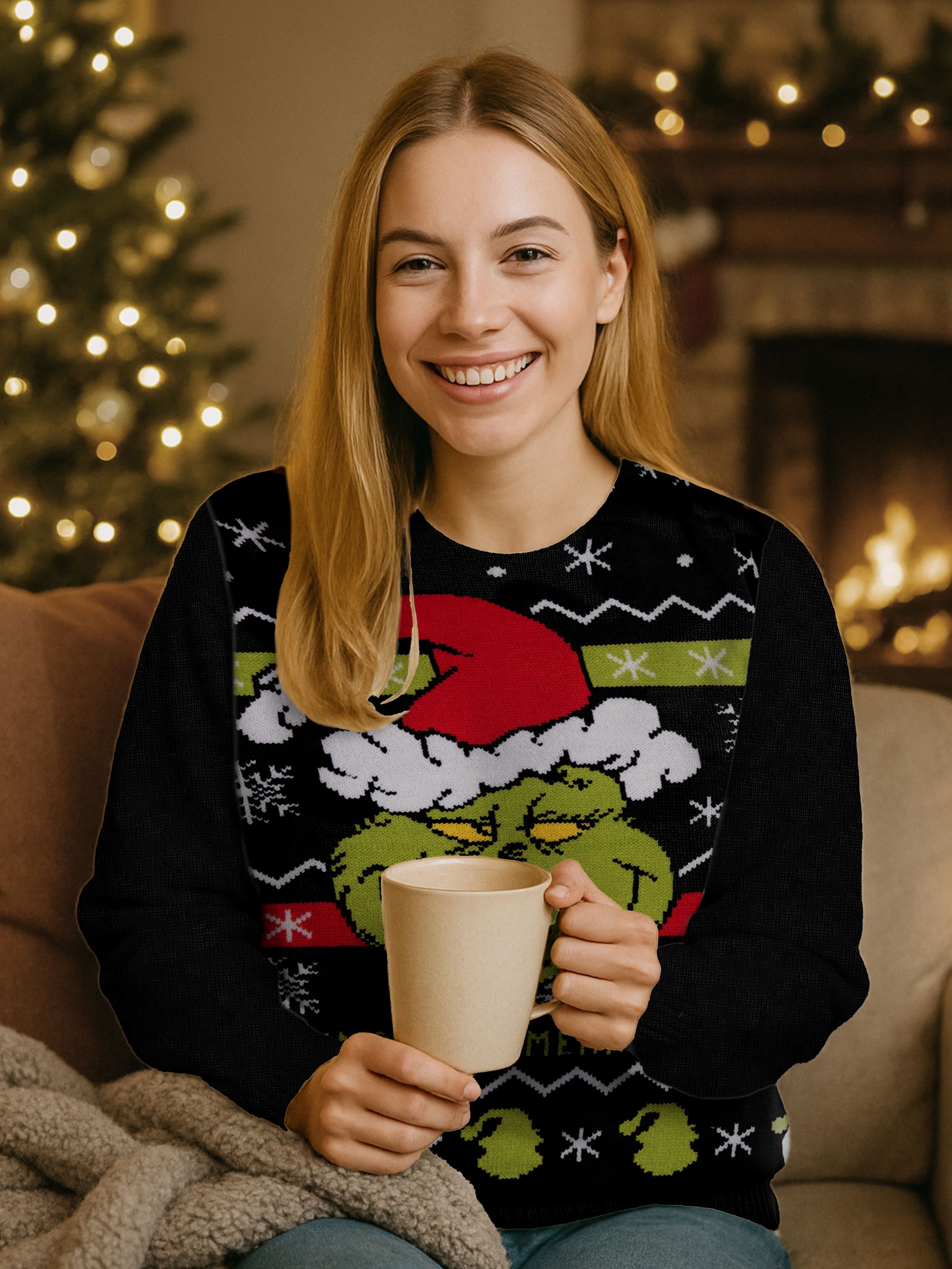 Weihnachts Pullover Damen Ugly Sweater Weihnachten Damen Mistletoe