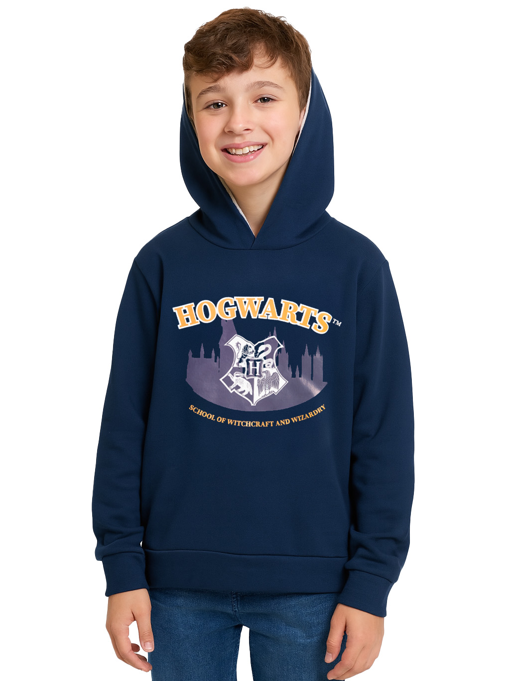 Harry Potter Hoodie für Jungen Hogwarts Kinder Kapuzenpullover Pullover  mit Kapuze Sweatshirt Blau