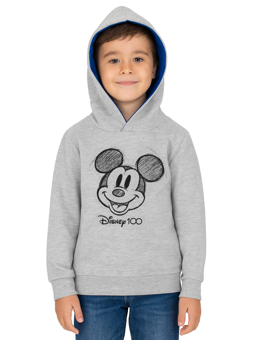Disney Mickey Mouse Hoodie für Jungen Kinder Kapuzenpullover Pullover mit  Kapuze Sweatshirt Grau