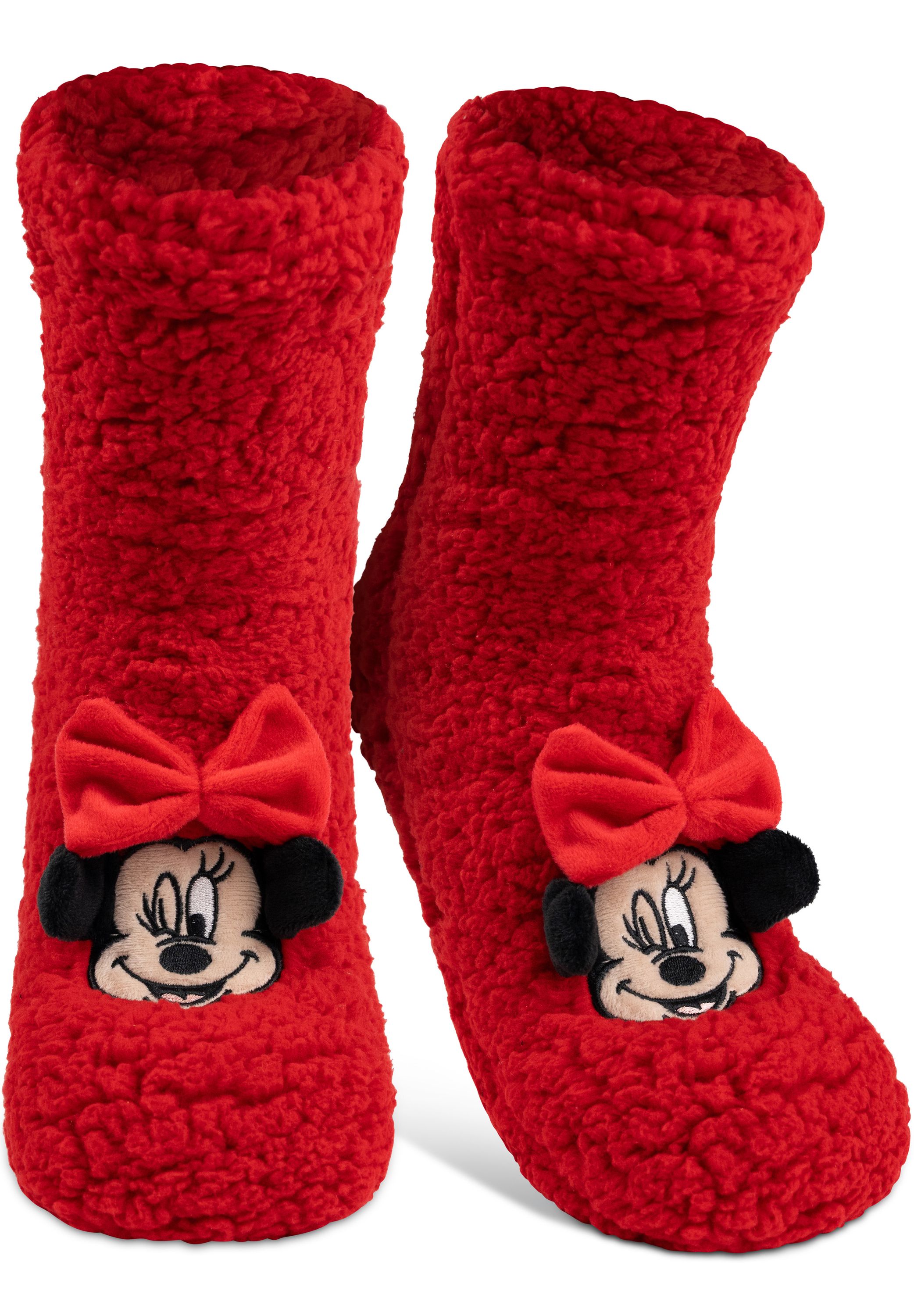 Disney Minnie Mouse Hüttensocken Flauschige Sherpa Haussocken - Main Image